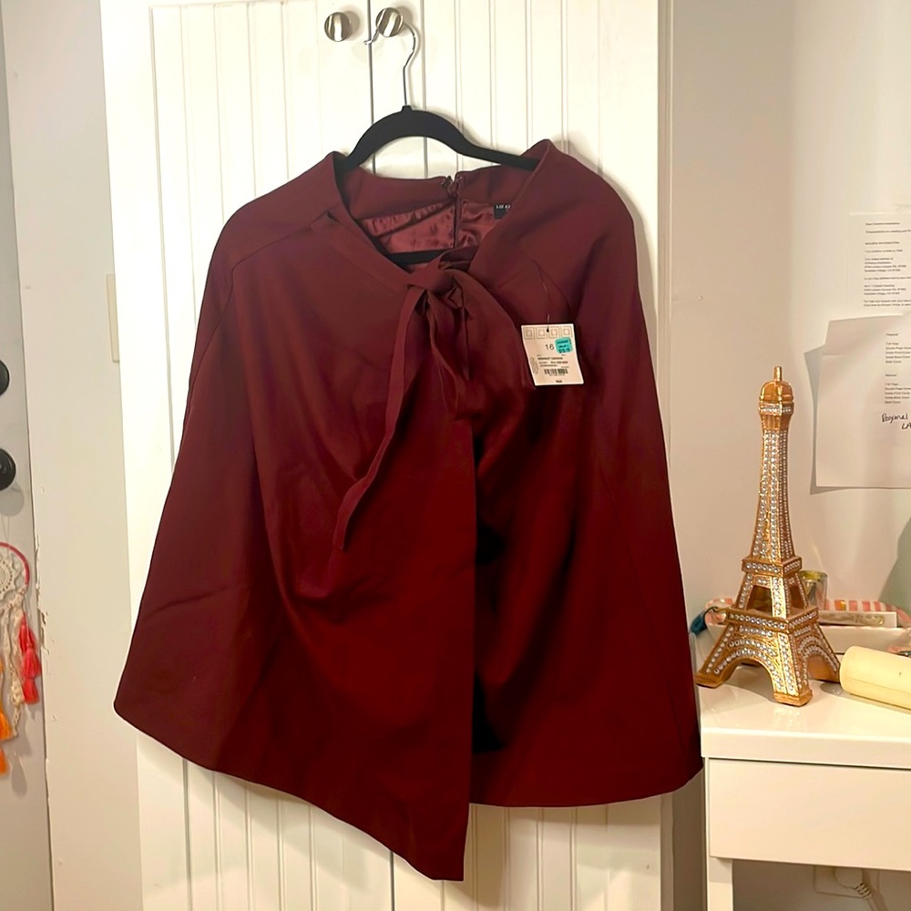 Plus size burgundy skirt